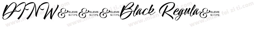 DINW10-Black Regula字体转换